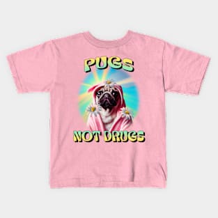 Pugs Not Drugs Kids T-Shirt